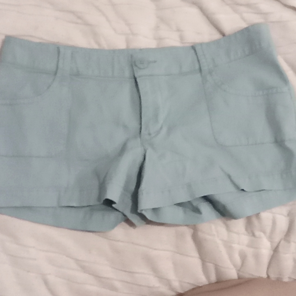 Teal low waisted shorts